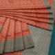Exclusive Orange Silk Tissue Sanganeri Saree by Abaranji 